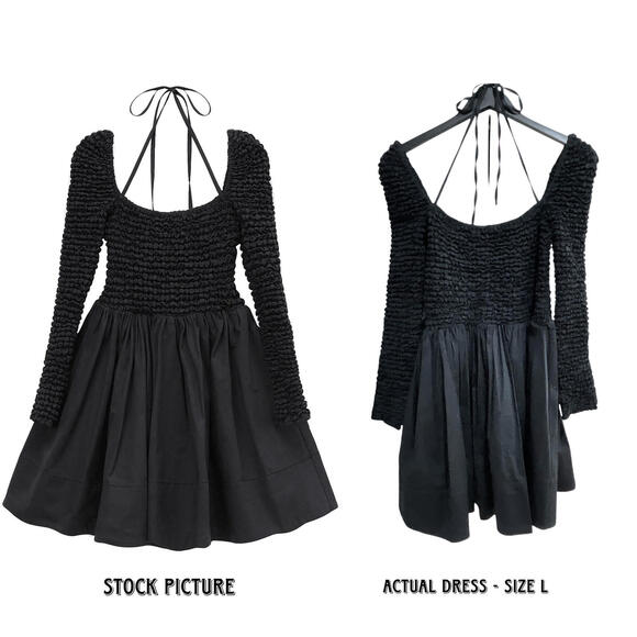 NWT STAUD Y2K Babydoll Fit & Flare Mini Dress Cassidy Revolve Model Off-Duty - L - Picture 7 of 10